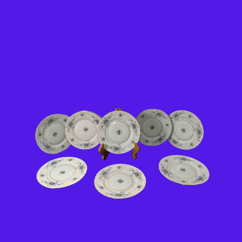 Johann Haviland Waldorf Violets 6 inch Breadβ Plates Set Of 8